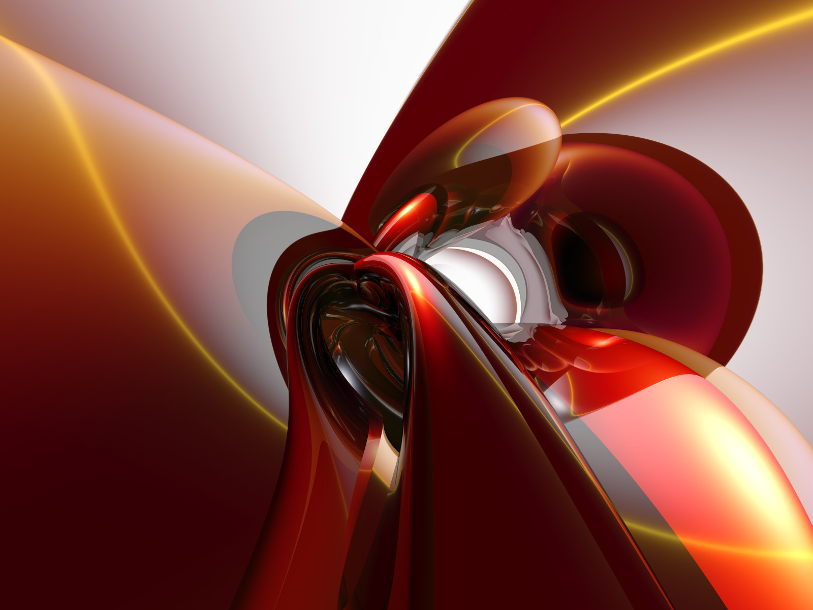 Rojo abstracto en 3D