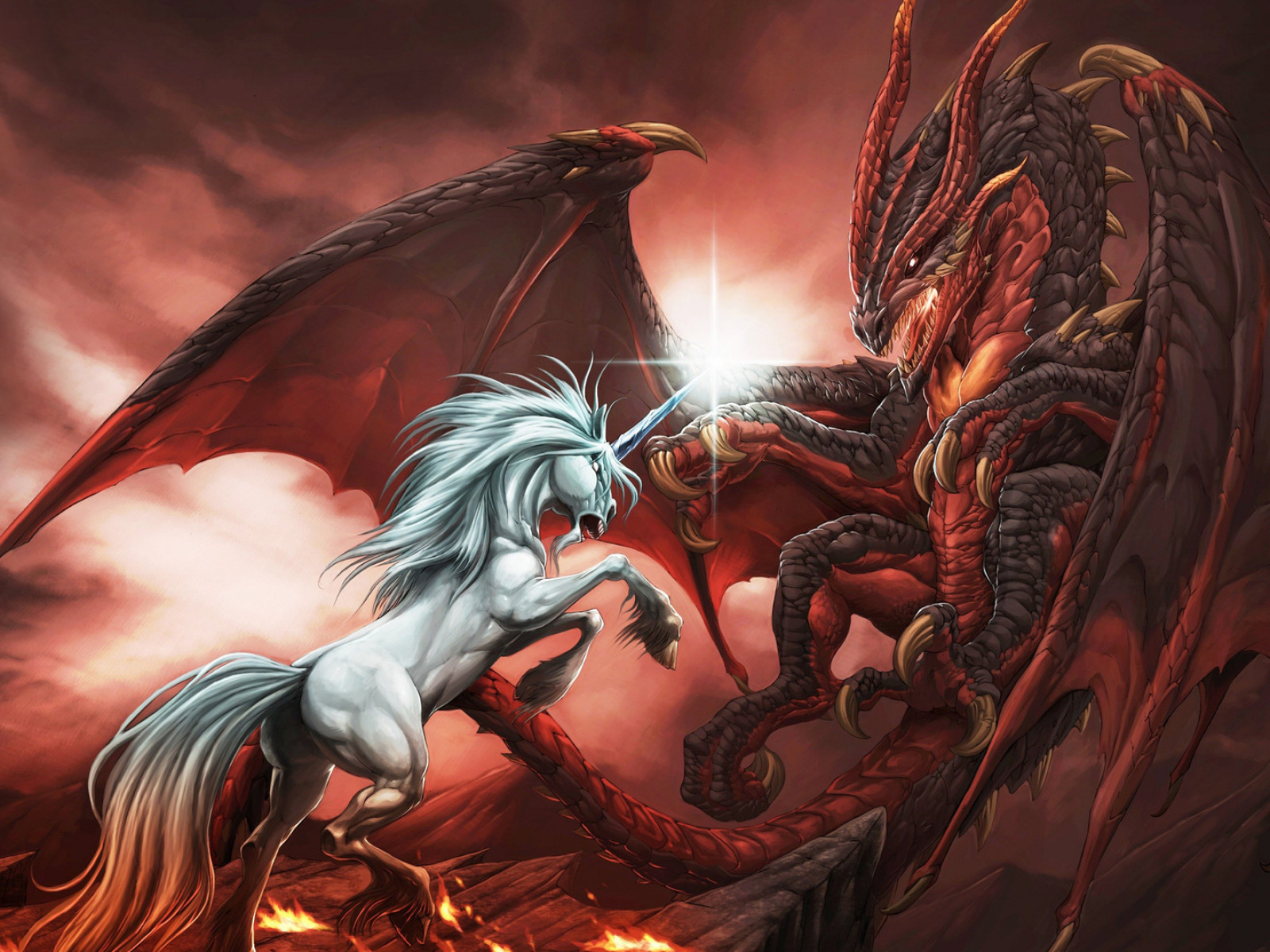 Unicornio vs Dragon