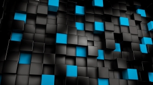 Cubos negros y azules